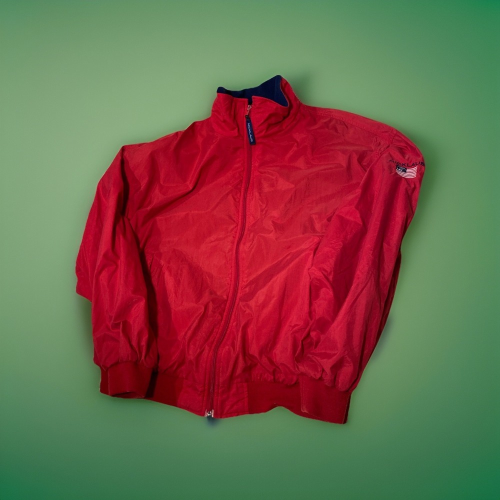 Jack Nicklaus Size XL Jacket‎ Vintage Golf Full Nylon Zip Patriotic Windbreaker